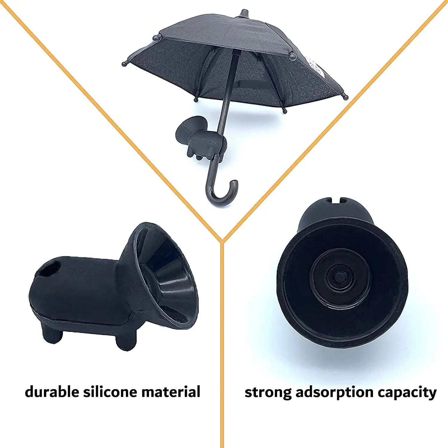New Arrival 2022 Custom Small Phone Mini Umbrella With Suction Cup Stand