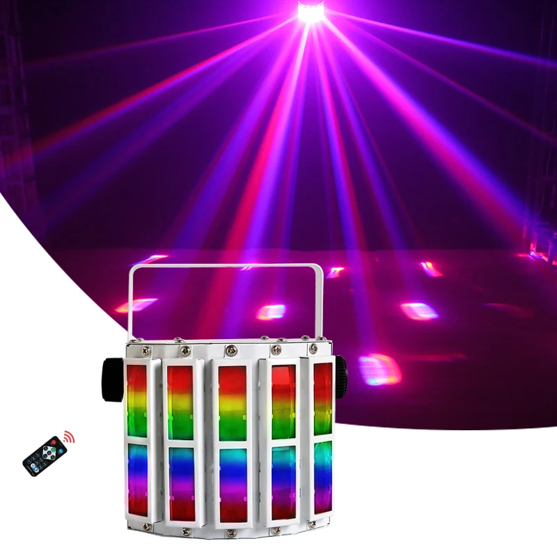 Hot selling wedding beam disco club dj  multi effect floor stage light sound-activated disco led color rotating mini party light