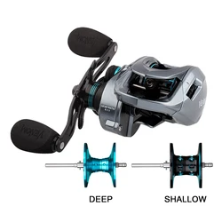 VENOM Double Spools 11+1BB 8.1:1 Gear Ratio 8kg Drag Baitcasting Reel With 2 Spools Fishing Reel Wholesale