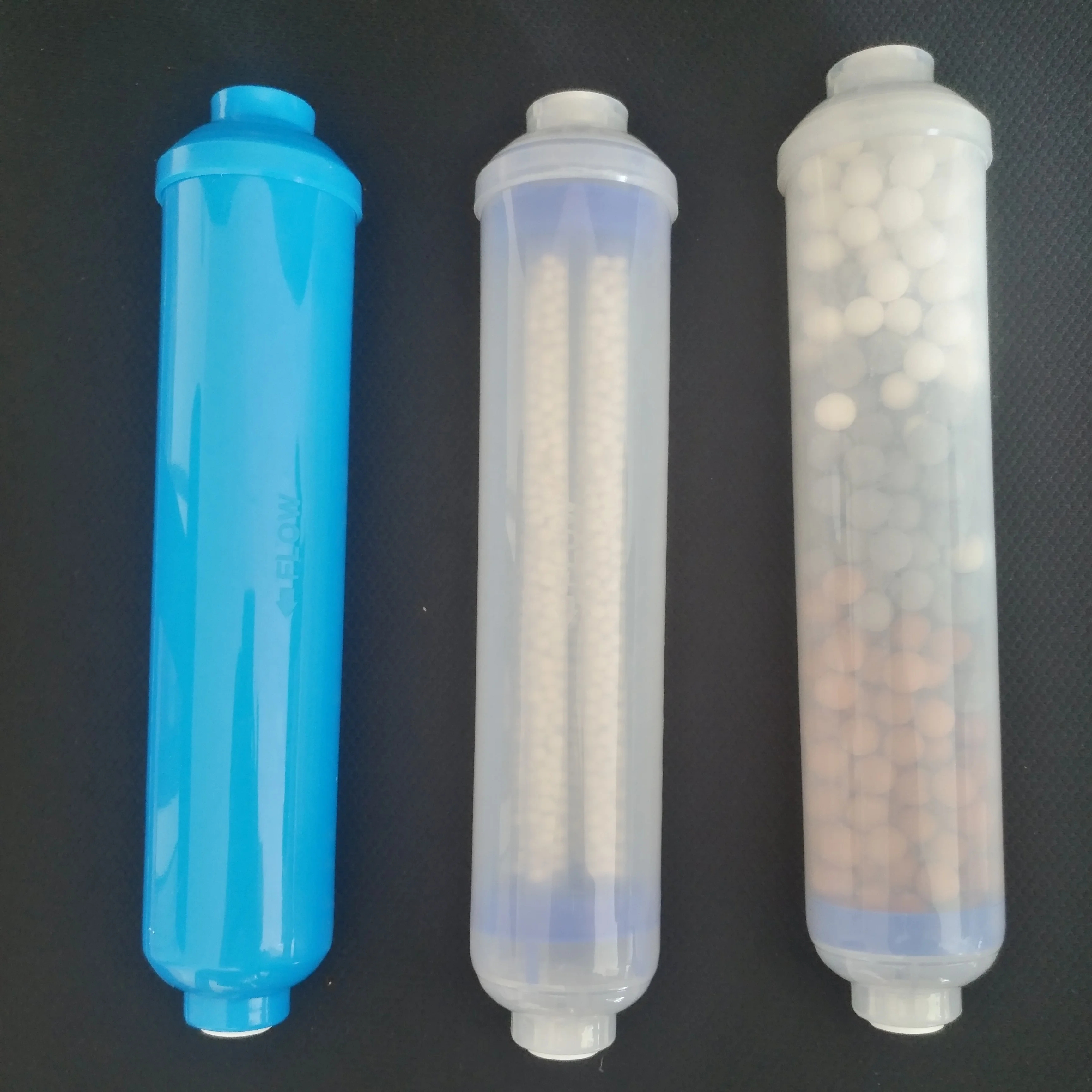 Post carbon in- line water filter cartridge