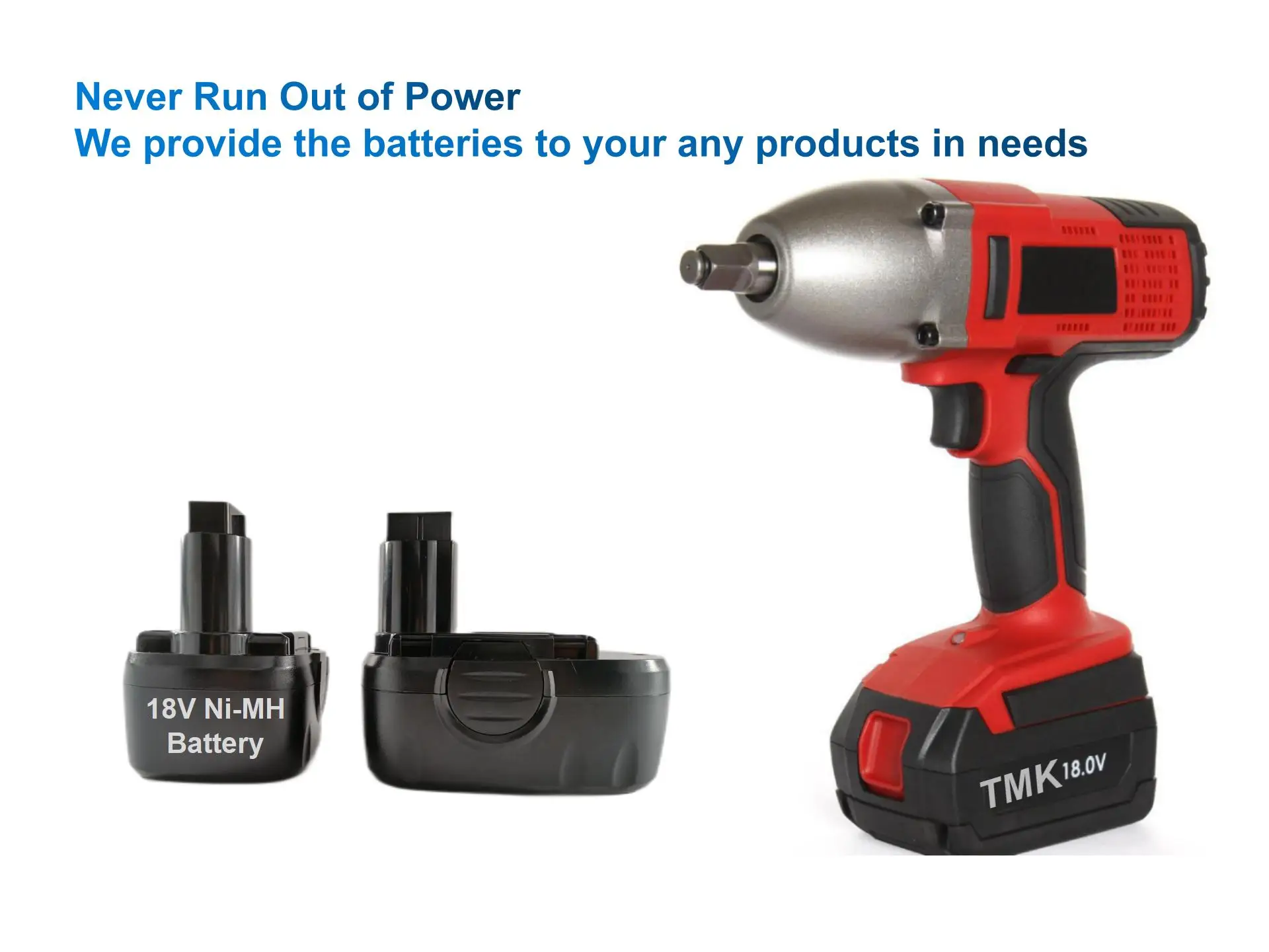 replacement battery pack 18V nimh battery wireless drill power tools battery Black Dewalt Makitaa Bosch