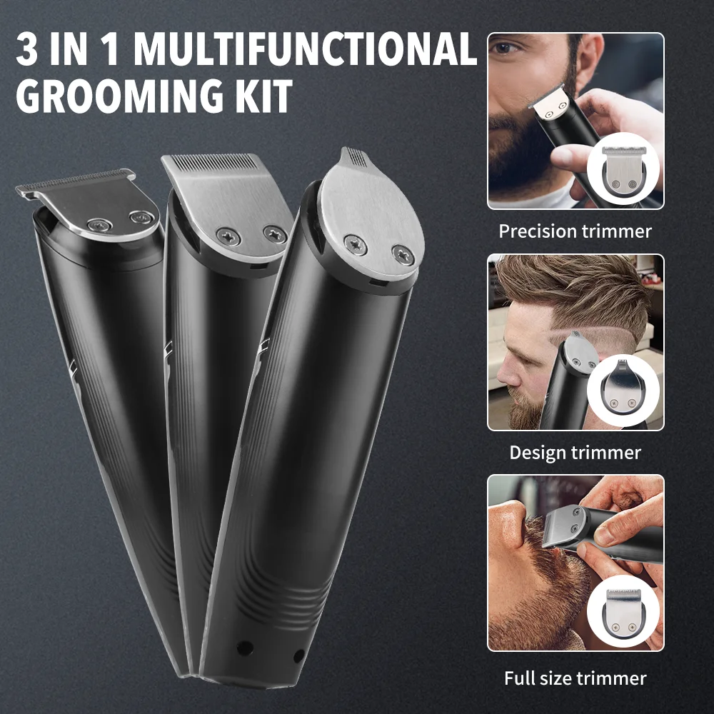 PRITECH usb charging 90mins-using cordless hair clipper 3-in-1 electric hair trimmer