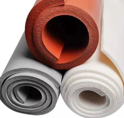 White High temperature resistant Silicone sponge rubber foam sheet roll