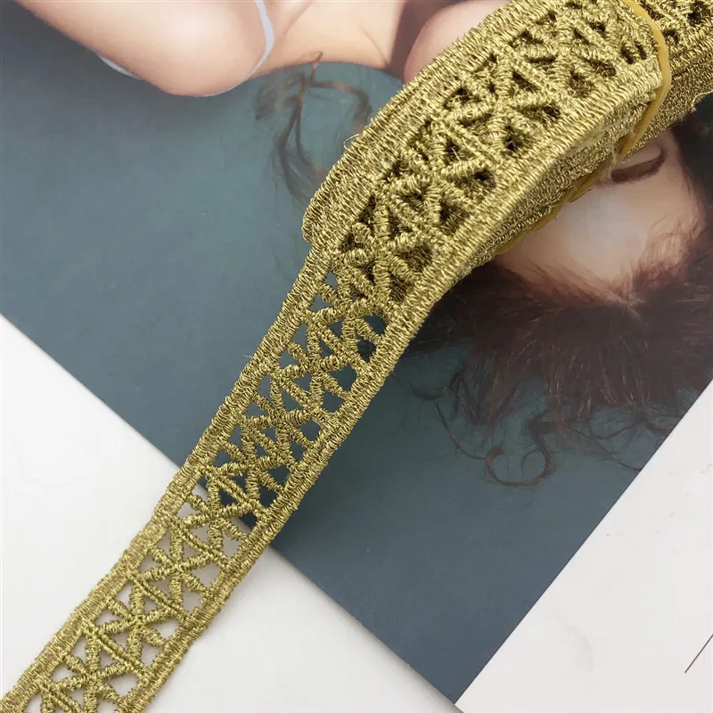 Africa colorful  Embroidered  gold braid lace trimming ribbon Trim For craft sew  Wedding Applique DIY wide 2cm