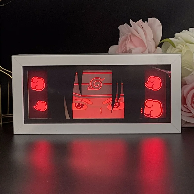 23*10*6CM 16 Colors Multiple Hot Selling Kakashi Sasuke Uchiha Jujutsu Kaisen Luffy Anime Led Night Light Lamp Box
