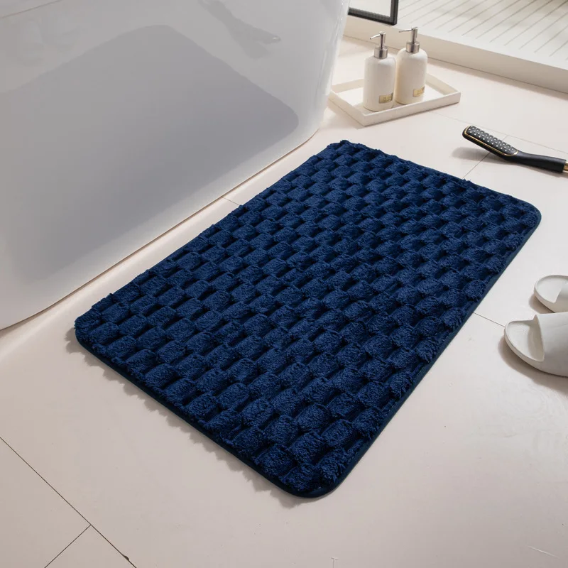 Home bathroom bath mat set waterproof velvet comfortable texture memory sponge bath mat