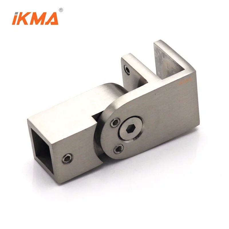 IGT Brushed Nickel stainless steel 304 15*15 mm Adjustable Support Bar Glass End Bracket