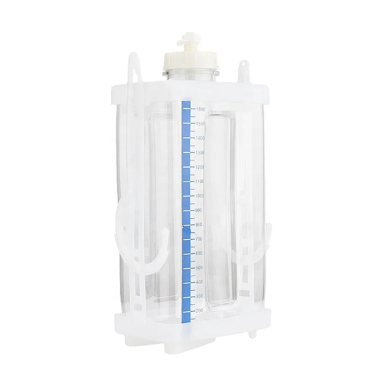 China High Quality Single/Double Chamber Pvc Medical Chest Drainage Bottle