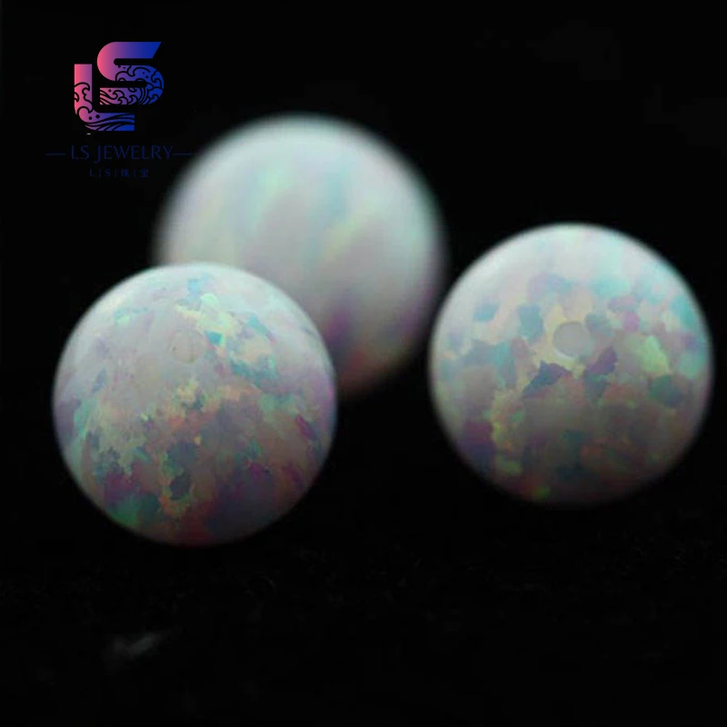 Opal Stone Good Price Shaped Smooth Synthetic White Created Opal Jewelry Setting Jewelry Oval Cabochon Shape Flat Bottom