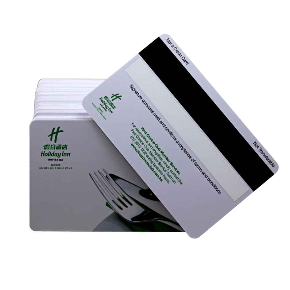 Customized Plastic VIP Membership Magnetic Stripe Card For Hotel Loyalty Program