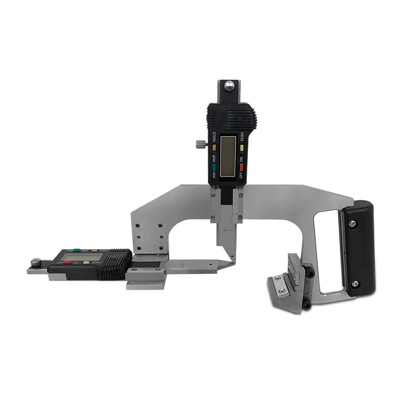 Rail Wheel profile wear gauge for rolling stock wheel flangeway measurement