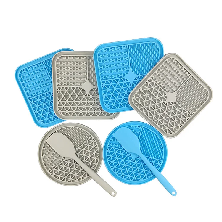 Durable Custom Logo Non Toxic Food Grade Slow Feeded Silicone Pet Dog Lick Mat With Suction Cups