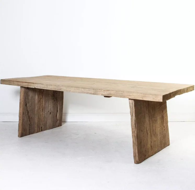 Chinese wholesale rustic Recycle Wood  round  dining table round KD dinning table. dinning room furniture