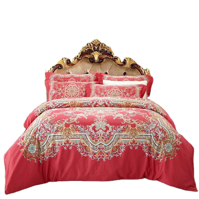 Exclusive Beauty Boutique Hotel King Size Flat Sheet Pillowcase Shame Set 100% Cotton 1800 Thread Count 4 pcs Bedding Set