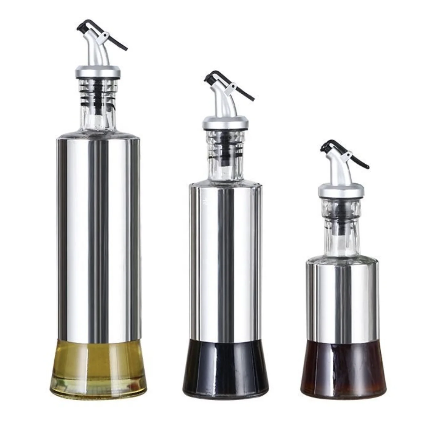 wholesale 500ml glass bottle jar cooking oil soy sauce storage dispenser