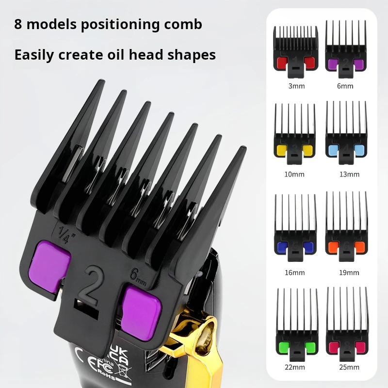 Cross-border new arrival hair clipper professional electric oil head scissors carving trim cordless telephone and base suit