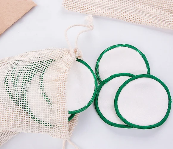 
Accept OEM 100% Recyclable Material Face Cleaning Pads Bamboo Cotton Charcoal Reusable Makeup Remover Pads 