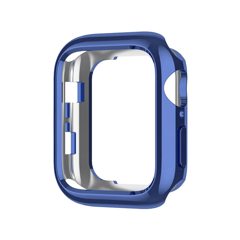 Мягкие чехлы из ТПУ с гальваническим покрытием для Iwatch 38 44 42 41 45 мм смягчающие Чехлы смарт-часов защитой от