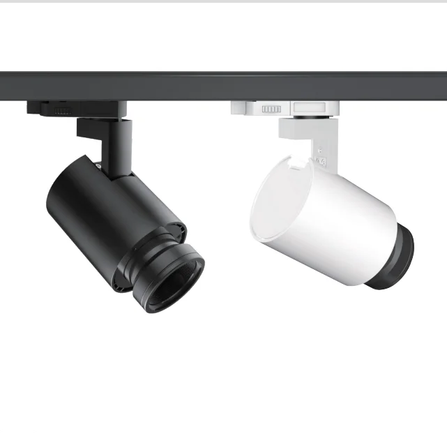 Die-casting aluminum track light rail for shop 10W 20W 30W cob spotlight LED track light zoom
