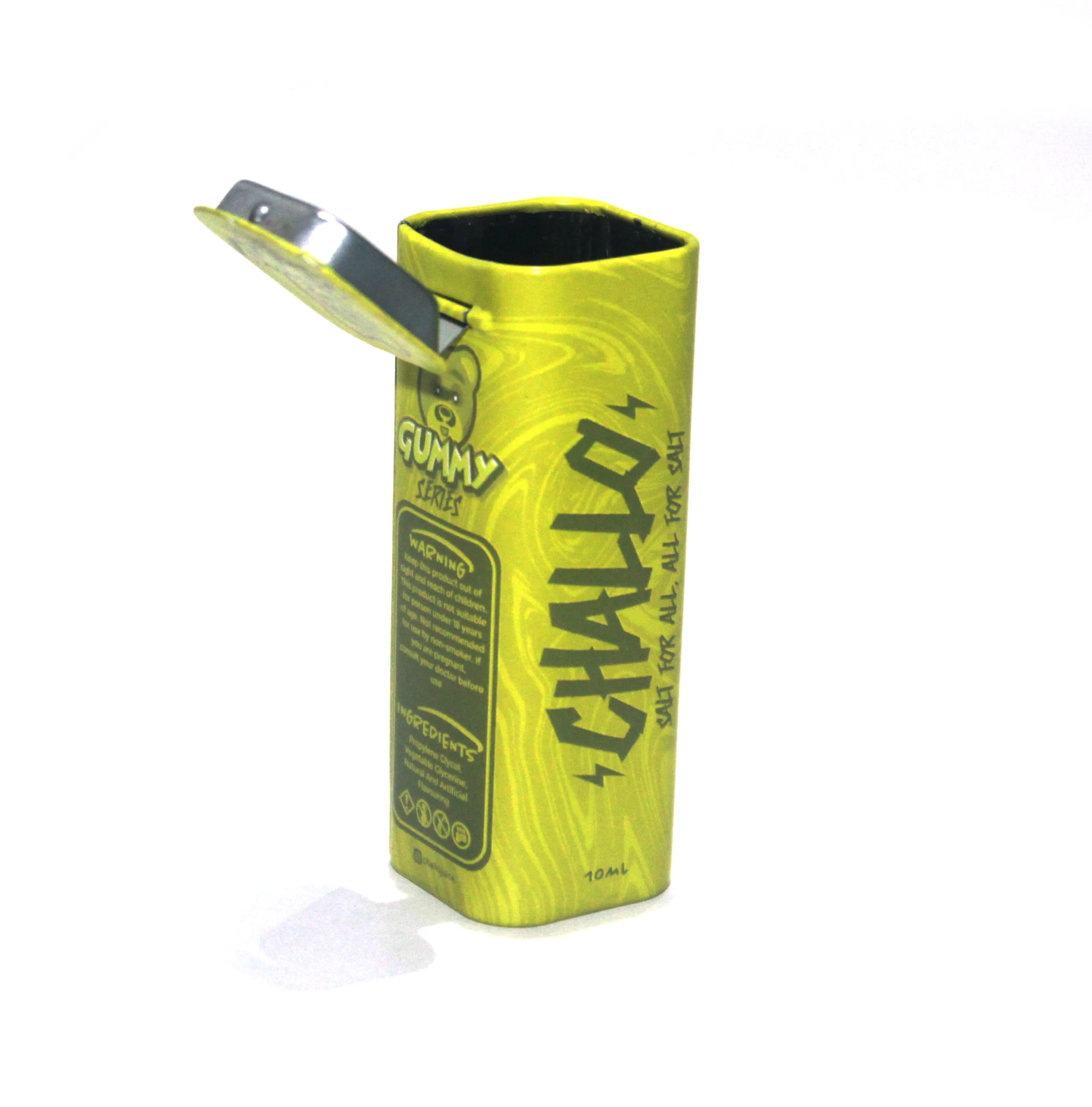 Bespoke Small Square Gummy Mints Tin Package Can With Inner Lid Chewing Candy Gift Metal Box