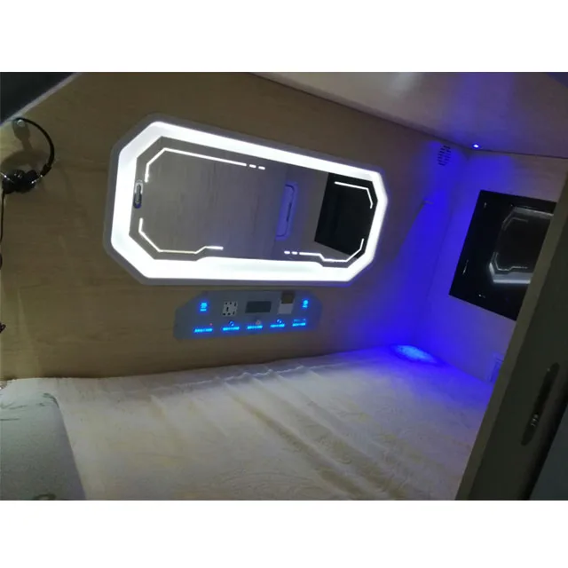 High Quality Wooden Single Soundproof Fireproof Capsule Container Hotel Capsule Hotel Bed Sleep Pod Sleeping Box