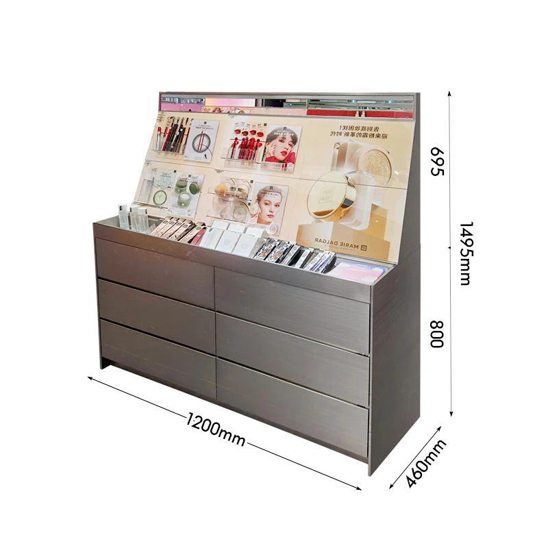 store storage makeup shelf metal beauty products display shelves cabinet retail showcase shelf cosmetics display stand rack