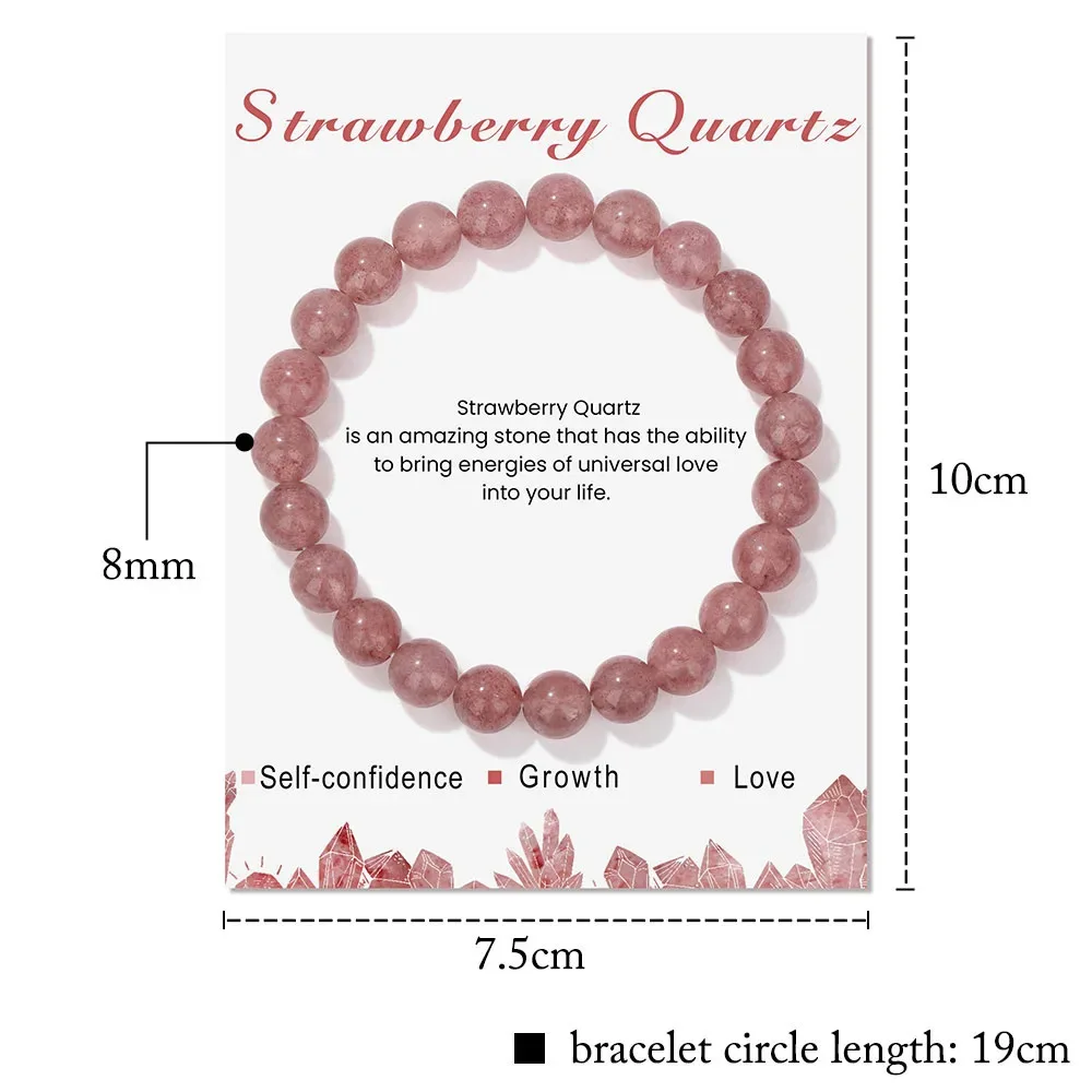 Amethyst  Rose Quartz 8mm Natural Stone Beaded Elastic Bracelet healing stones and crystals bracelets Jewelry For Women men