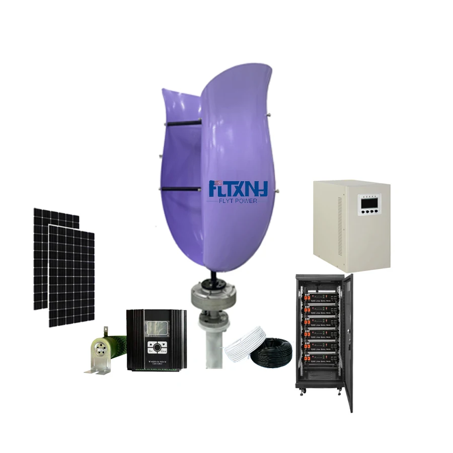 residential power light weight wind turbine power Roof Use Portable 1kw 2kw 3kw 5kw Wind Turbine Solar Panel Hybrid System