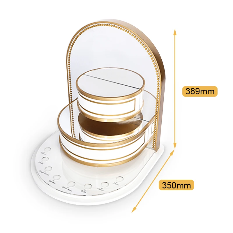 Custom Makeup Lipstick Displays Acrylic Product Display Rack Cosmetics Lipgloss Display Stand With Mirror