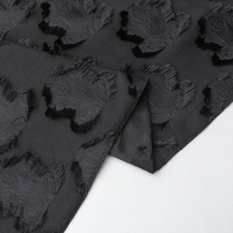 KEER China Factory Custom Wholesale JBM6761 Dress Soft and Skin Friendly Women Black Jacquard Fabric Clothes