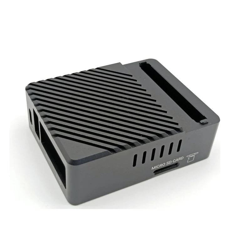 Изготовленный на заказ CNC обрабатывающий Raspberry Pi алюминиевый корпус корпуса радиатора крышка ребра толщина