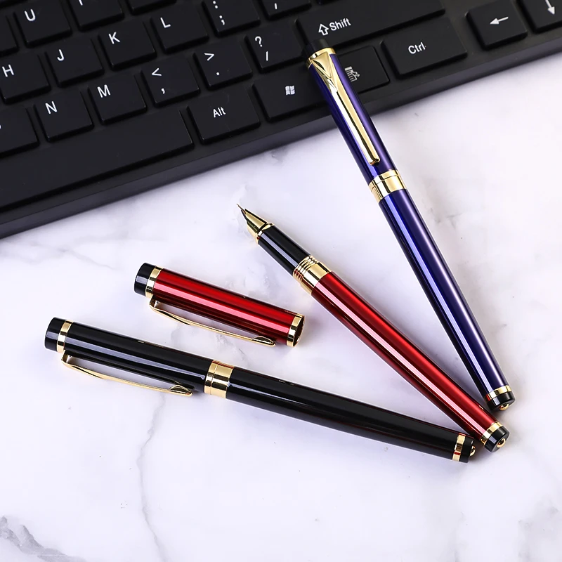 Classic Luxury Fountain Pen with Ink Set Luxury Executive Metal Pen with Gift Box and Tote Best small Gift for Business Wedding