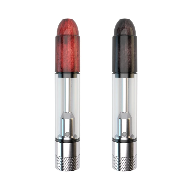 wooden drip tip 510 cbd atomizer glass tank ceramic coil childproof tip CBD cartridge