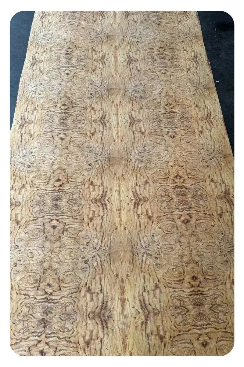 New Design  4*8 Feet Rotary Cut  Washed  Walnut Burl Wood Veneer High Grade  Burl Veneer Sheets