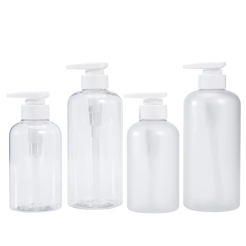 Amber plastic pet packaging recycled 16oz empty 500ml unique luxury clear shampoo and conditioner bottle