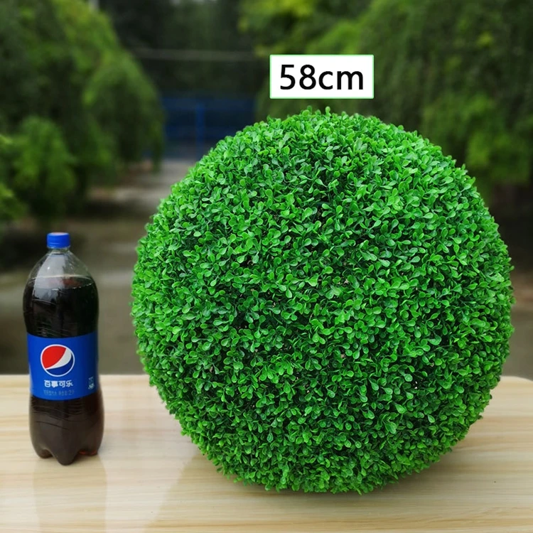 topiary plastic milan round ball plant green grass ball plant  for decoration