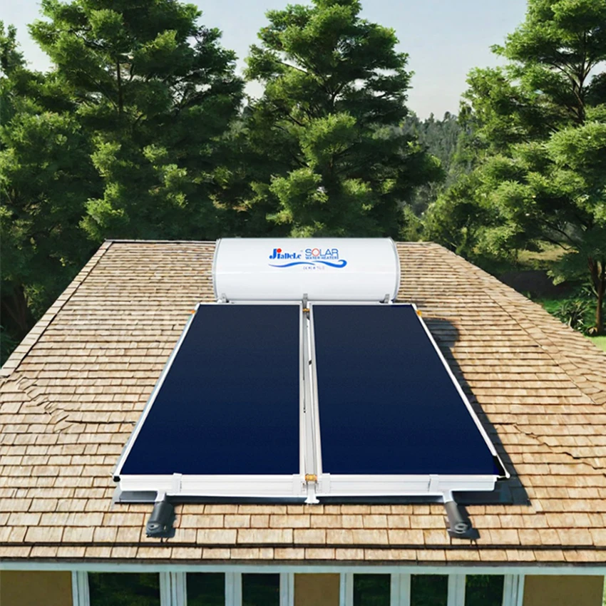 JIADELE High pressurized thermosyphon solar water heater with flat plate solar collector 150L 200L 250L 300L For Outdoor