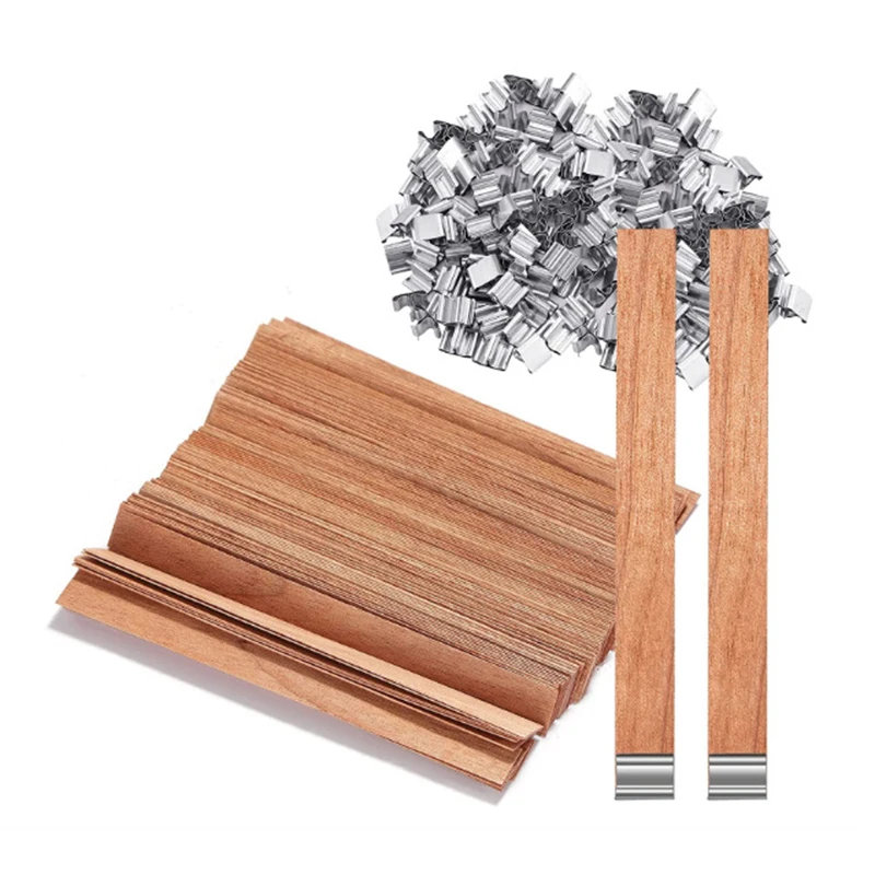 Aromatherapy tools eco friendly 6mm-19mm wooden wick candle wood wicks for candle making