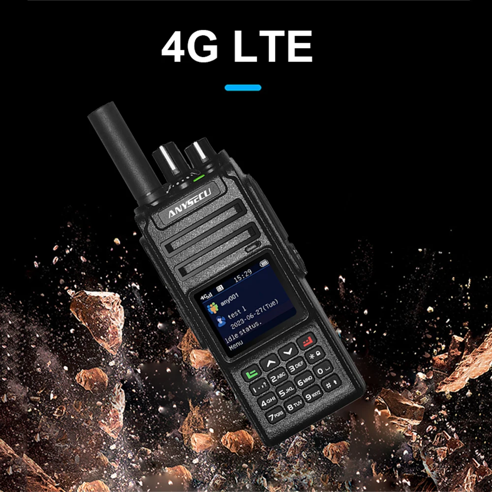 Anysecu HD820 POC Push To Talk Radio work with REAL PTT WCDMA LTE PTT Network Radio