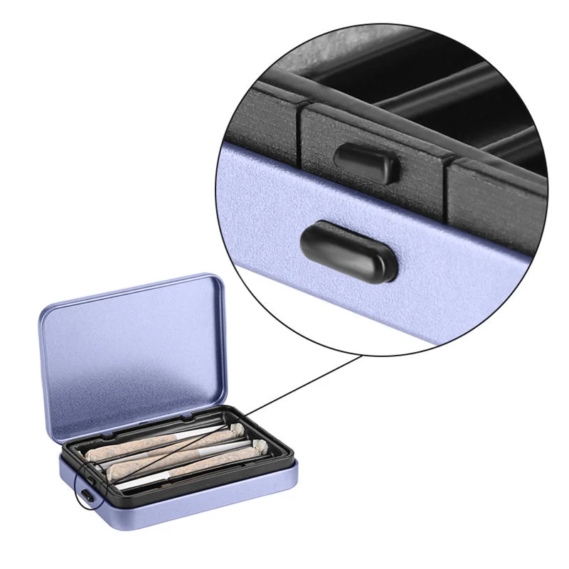 Factory Custom Metal Child Proof Tin Case Mint Candy Pill Child Resistant hinge Tin White Tobacco Tin Box