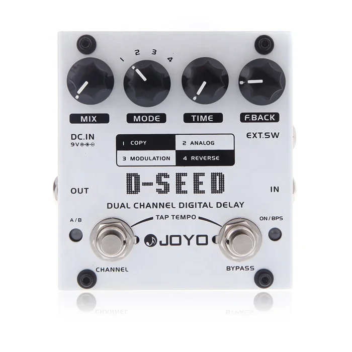 JOYO D-SEED Dual Channel Digital Delay Guitar Effect Pedal with Four Modes D-seed Pedal
