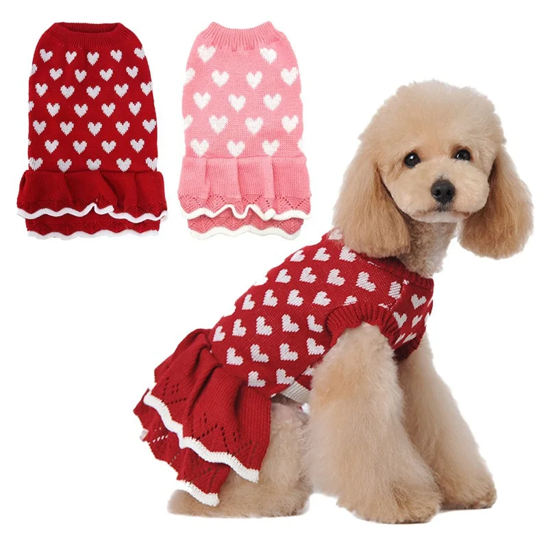 Fashionable Low price cute Pet Dog Dress sweater Luxury outdoor indoor pets sweaters Pullover clothes