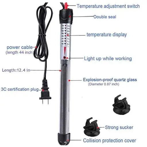 Aquarium Heater Fish Tank Heater,Explosion-Proof,Adjustable Temperature Displayer Auto Thermostat