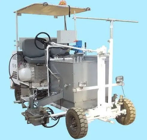 Automatic thermoplastic roadmarking machine