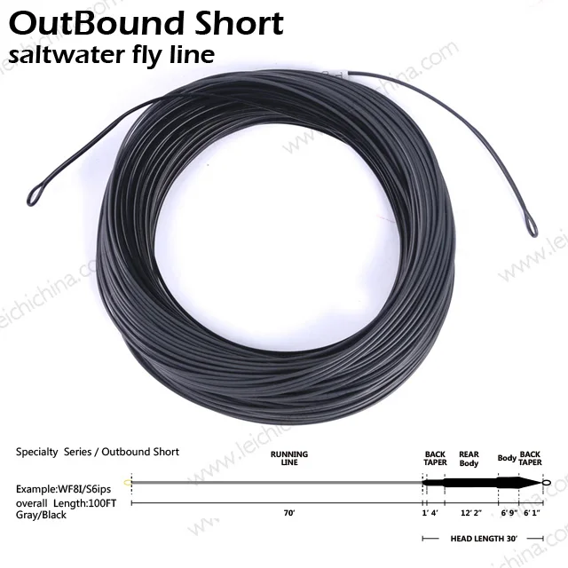 Outbound short sinking fishing saltwater flyfishing line