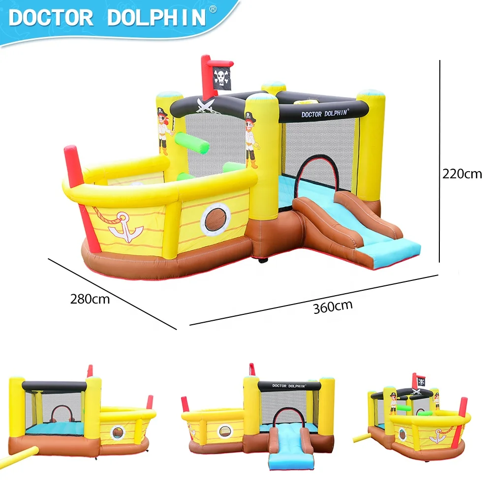 Doctor Dolphin Pvc customization kids sale cartoon design wholesale inflatable cartoon bounce house pool toy for sale