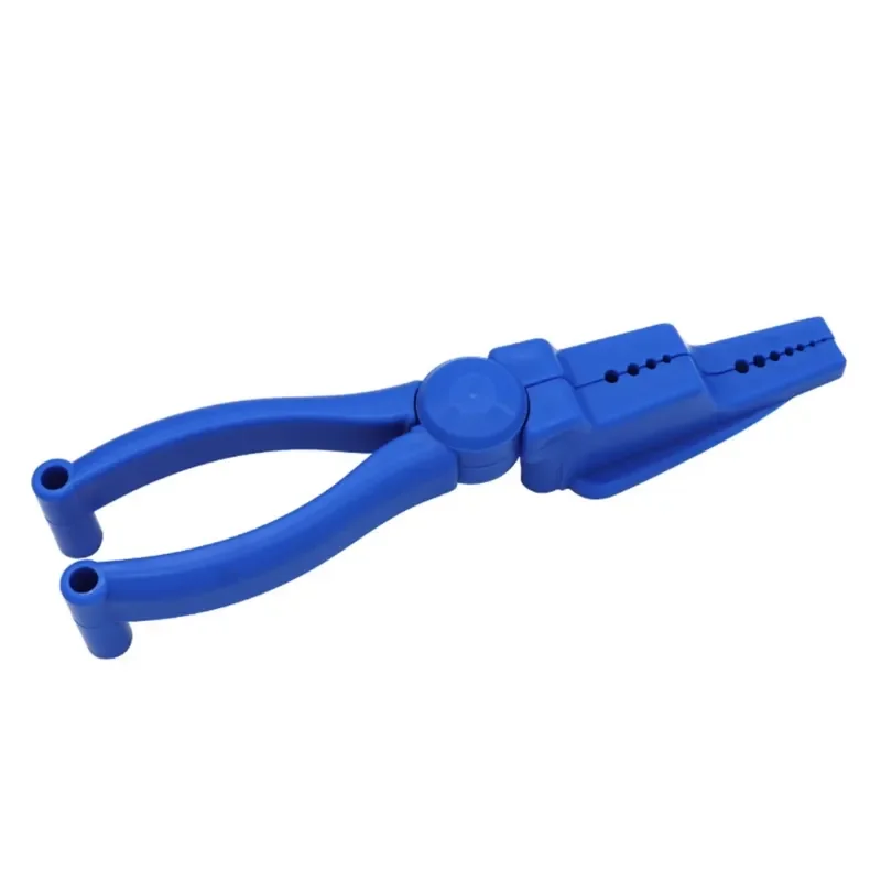 Blue ABS Safety Hand Guard Nail Clamps Pliers for Basic Repair / Woodworking, Durable Nail Holder for Hammering