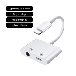 2 In 1 Capsule Double Jack Charging And Music Audio Adapter For Iphone 12 For Ipad