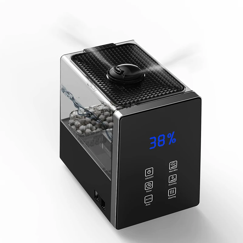 AECCN ODM 150W 6L 40-85% RH setting 360 degree mist outlet 3 level Humidity control remote control smart humidifiers