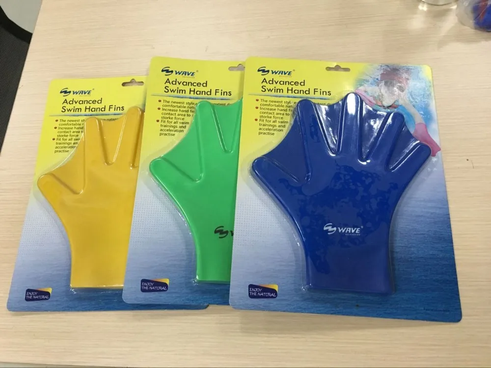 Wave hand flippers  High Quality Pool Training Use Silicone Swim Hand Fins Pink Paddling Gloves